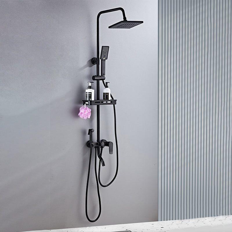 All in One Ultra Black Modern Shower System