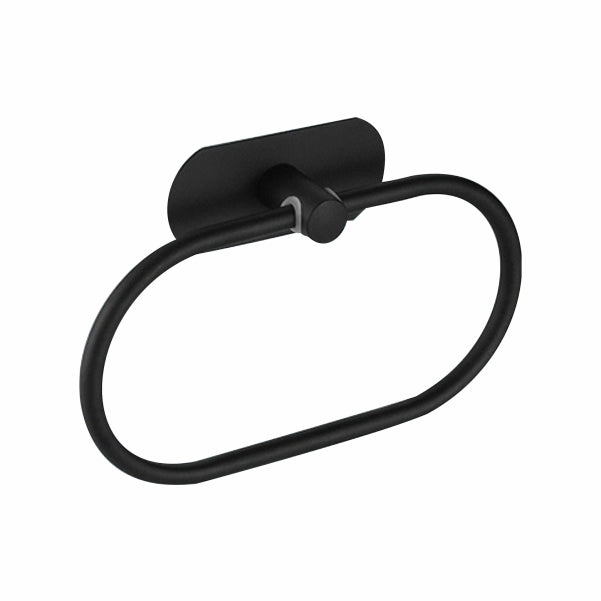 Bathroom Towel Ring, Towel Rack Wall Mount Matte Black Oval