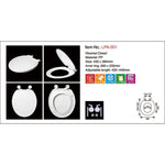 Modern White Slim Polypropylene Normal close Toilet Seat