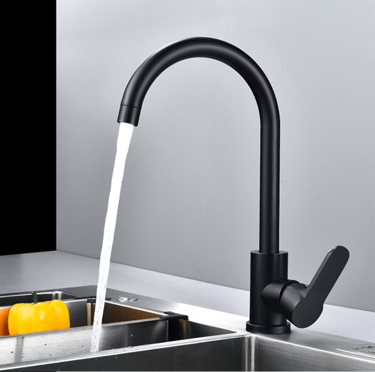 Kitchen Sink Tap Black round flat design