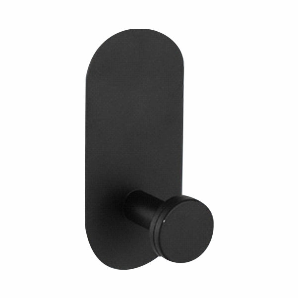 Punch Free Bathroom Shower Clothes Robe Hook Black