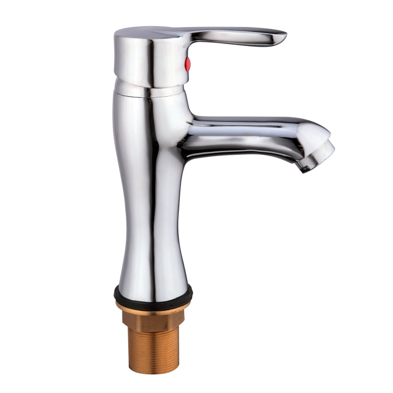 Chrome Modern Round curved Basin Tap