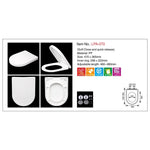 Modern High-Gloss Heavy Duty D shape PolypropyleneSoft Close Quick Release Toilet Seat