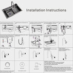 Rainfall Kitchen Sink Combo Dark Grey 1521G