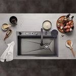 Rainfall Kitchen Mixer/sink Combo Dark Grey 1521G