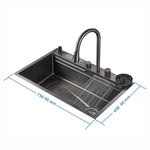 Rainfall Kitchen Sink Combo Dark Grey 1521G