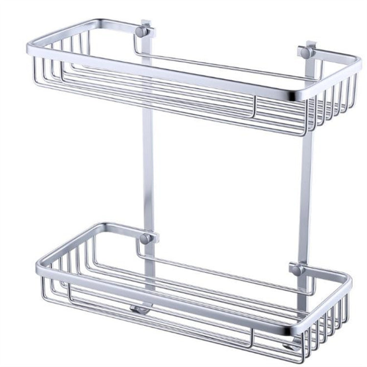 Large Double Basket Square Chrome Modern Single Accessory Basket