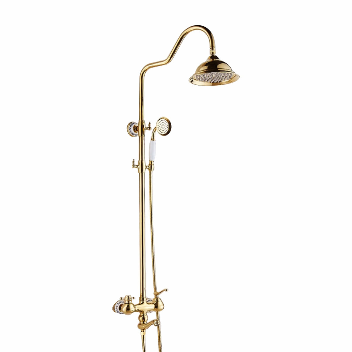 Modern Gold Plated Luxury Shower System