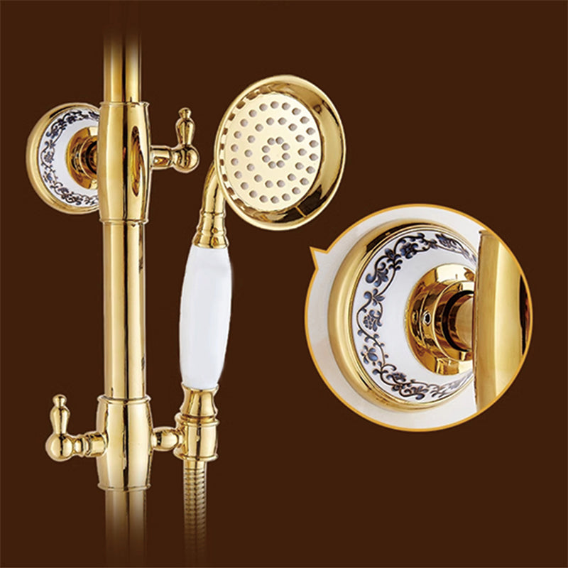 Modern Gold Plated Luxury Shower System