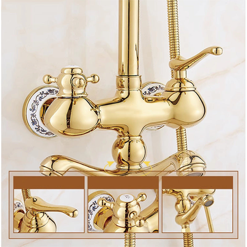 Modern Gold Plated Luxury Shower System