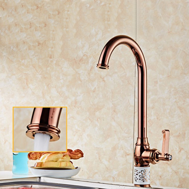 Modern Classy Long Rose GoldBasin Tap