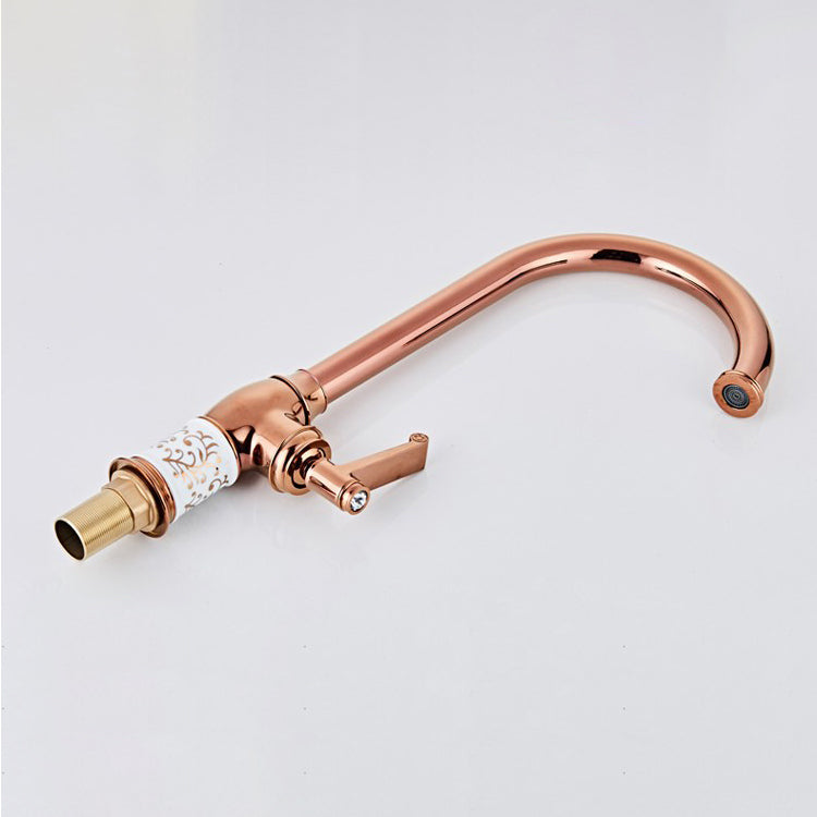 Modern Classy Long Rose GoldBasin Tap