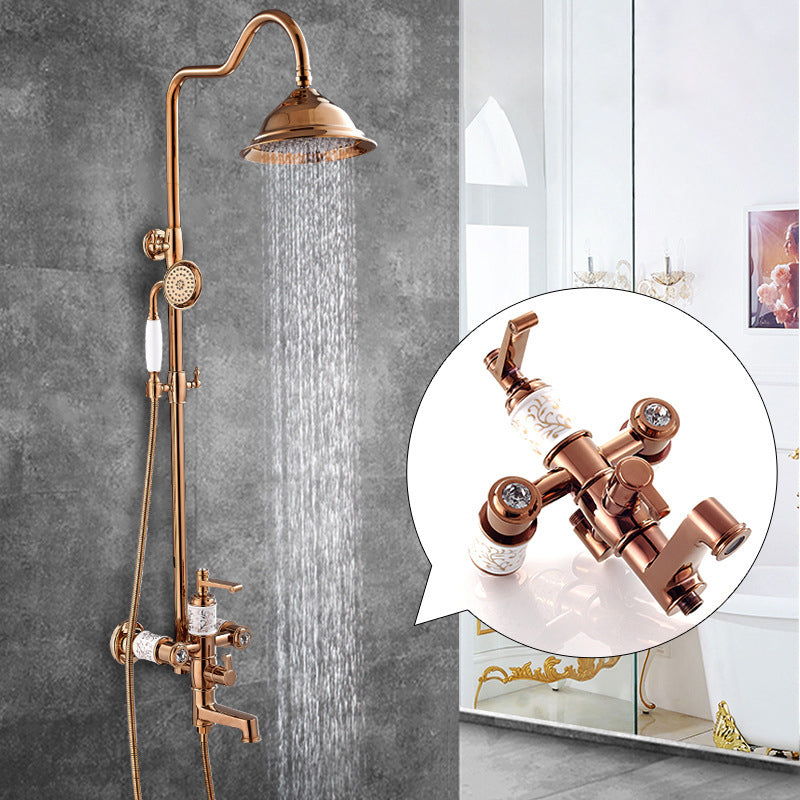 Modern Rose Gold Shower System