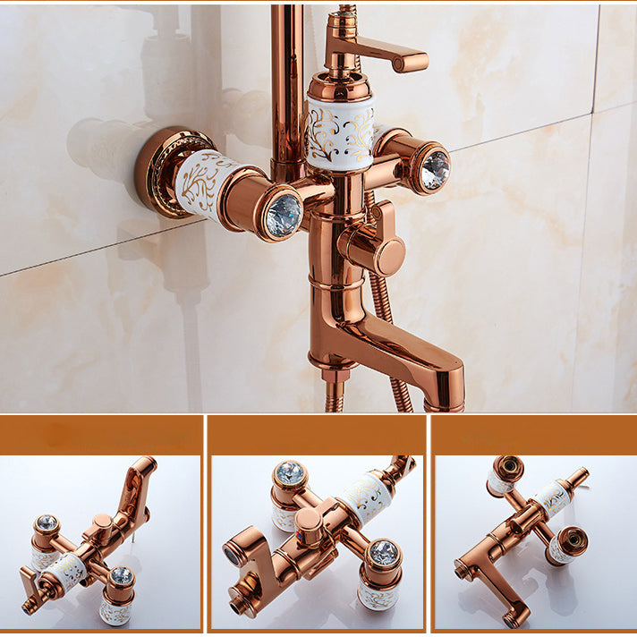 Modern Rose Gold Shower System