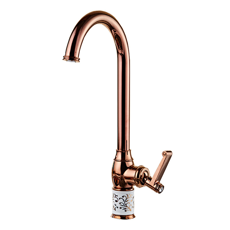 Modern Classy Long Rose GoldBasin Tap