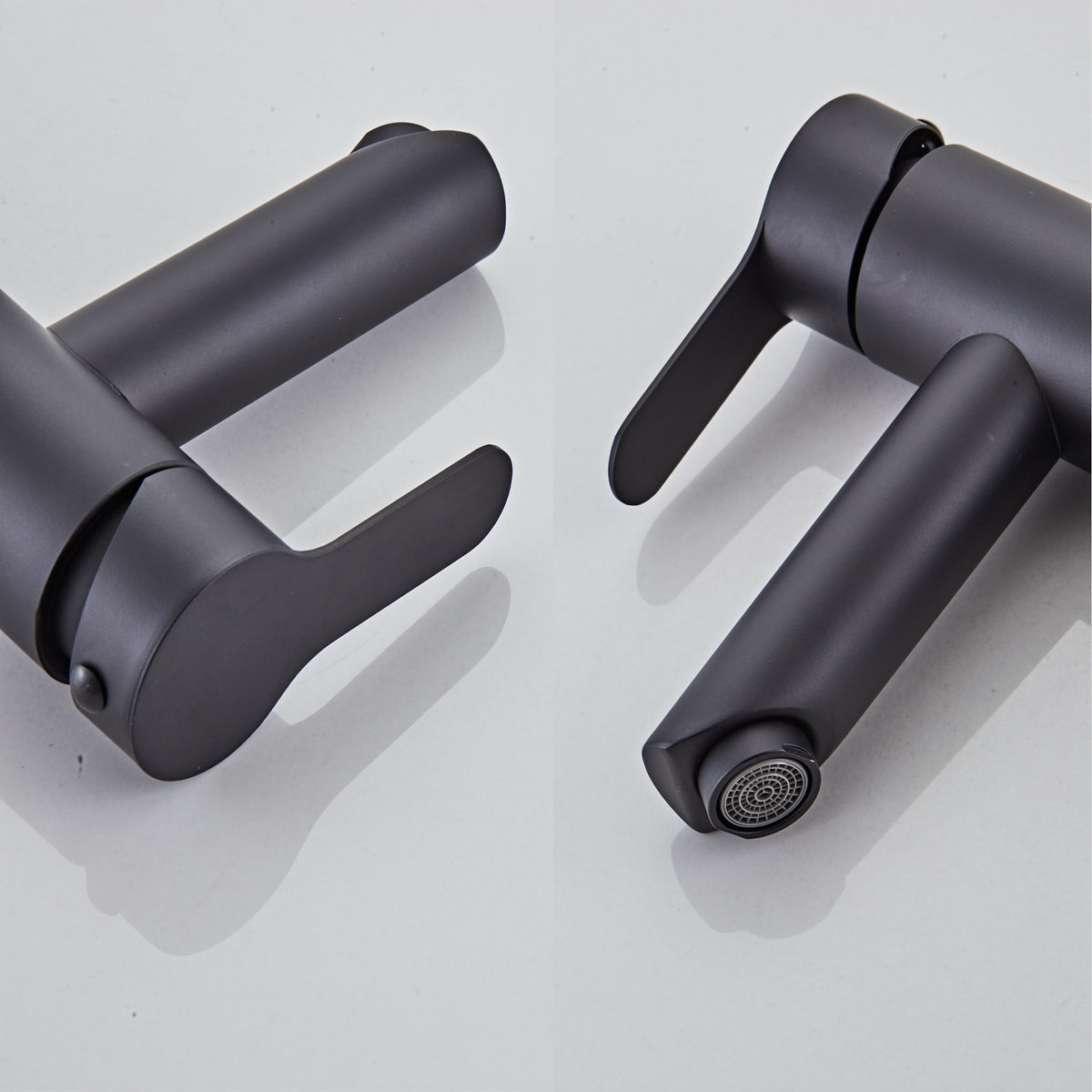 Black Round Smooth Edges Basin Tap