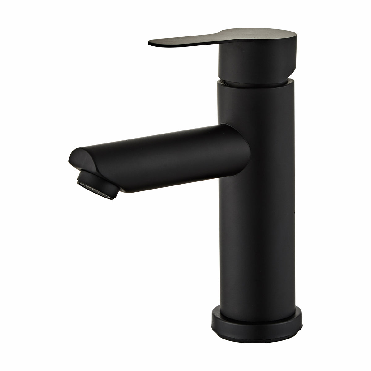 Black Round Smooth Edges Basin Tap