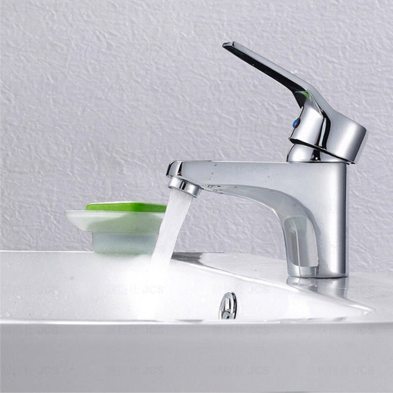 Chrome Modern Square Short Design Basin Tap