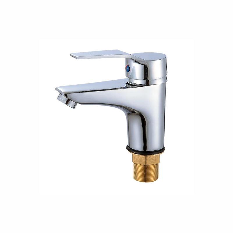 Chrome Modern Square Short Design Basin Tap