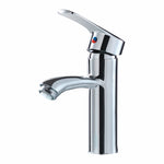 chrome curved short Basin Tap