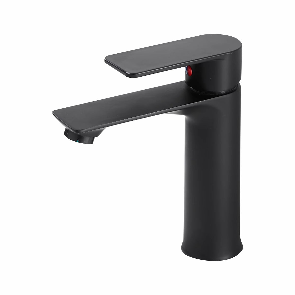 Black thin square short Basin Tap