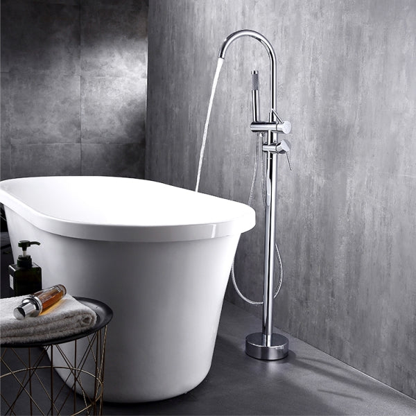 Chrome Free Standing Bath Tap With Handle