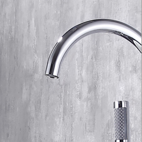 Chrome Free Standing Bath Tap With Handle