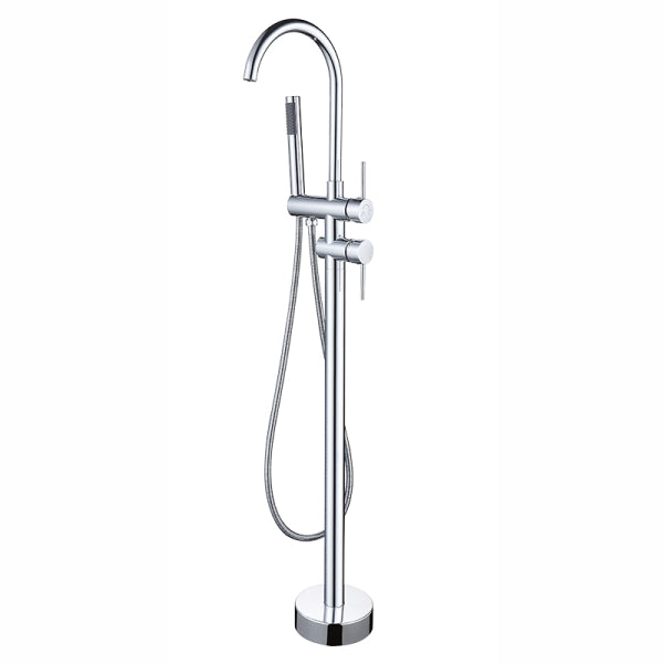 Chrome Free Standing Bath Tap With Handle