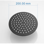 Rainfall Shower Heads_8"R Black