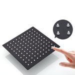 Shower Head 8" Square Matt Black