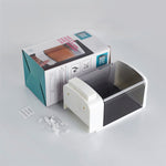 White Minimalist Black See through Modern Soap Dispenser