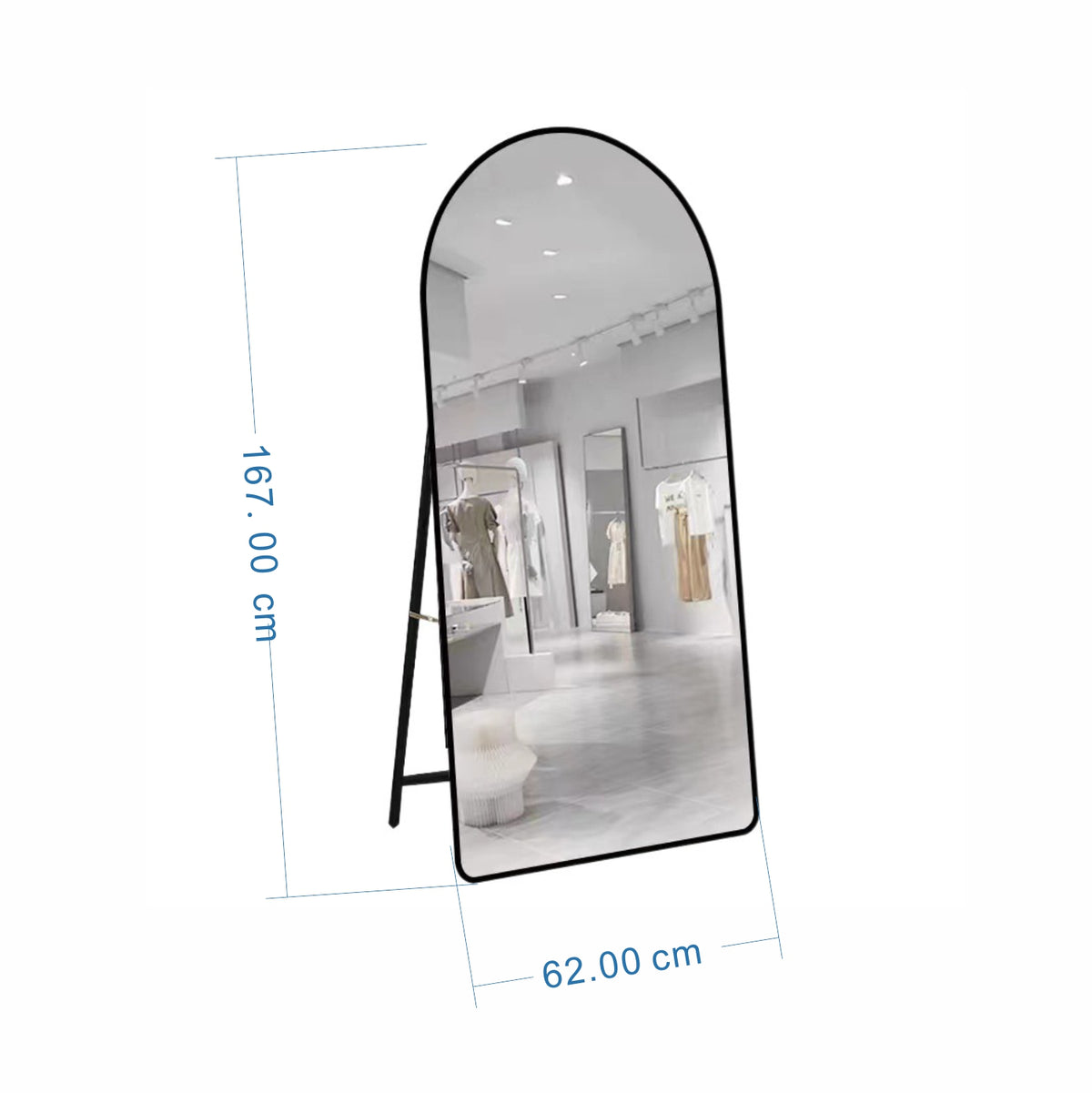 Standing Dress Mirror Black 65*170 965AB