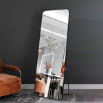 Free-standing or Wall-Mount Glass Mirror 966SB Black