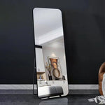 Free-standing or Wall-Mount Glass Mirror 966SB Black