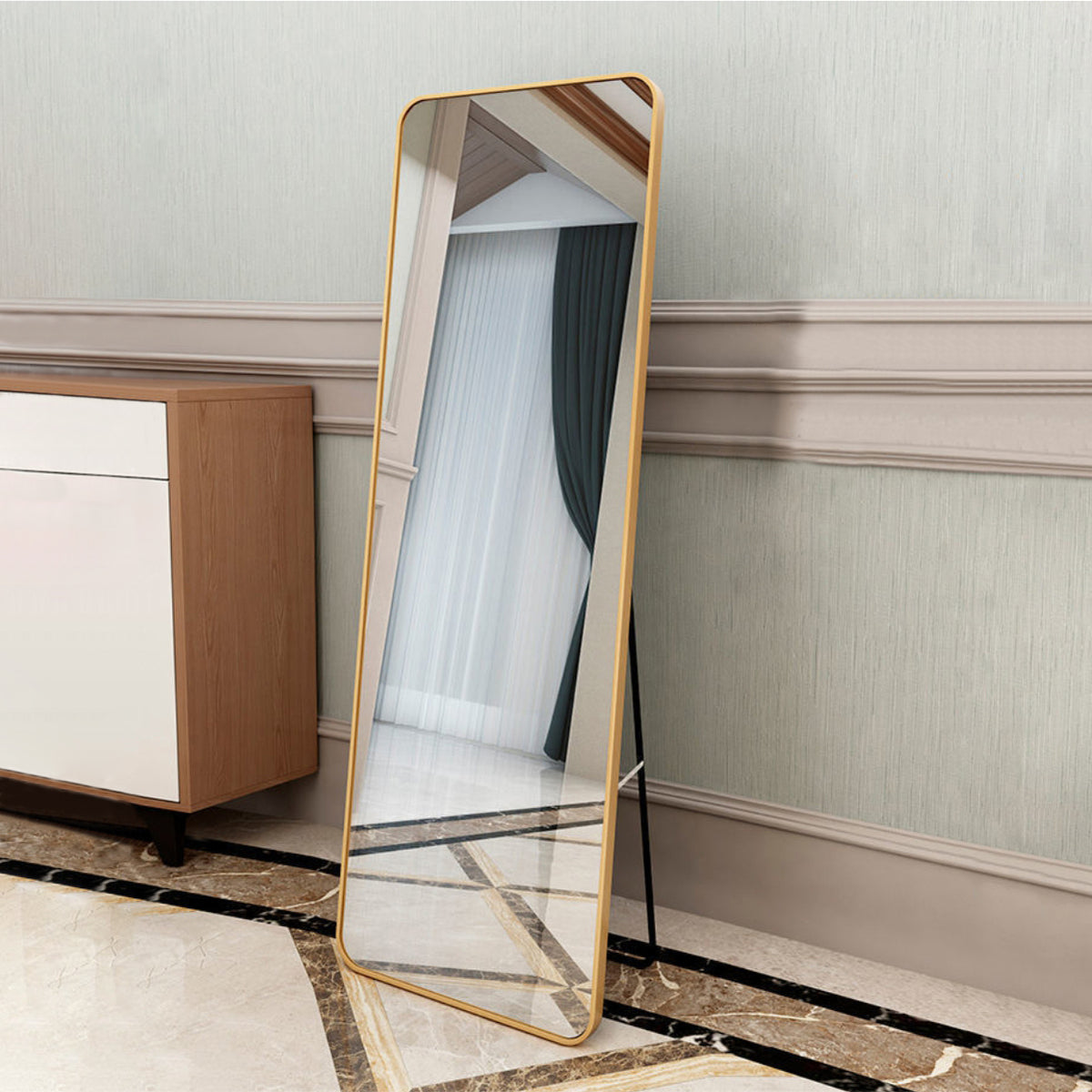Standing Dress Mirror Gold 155*45