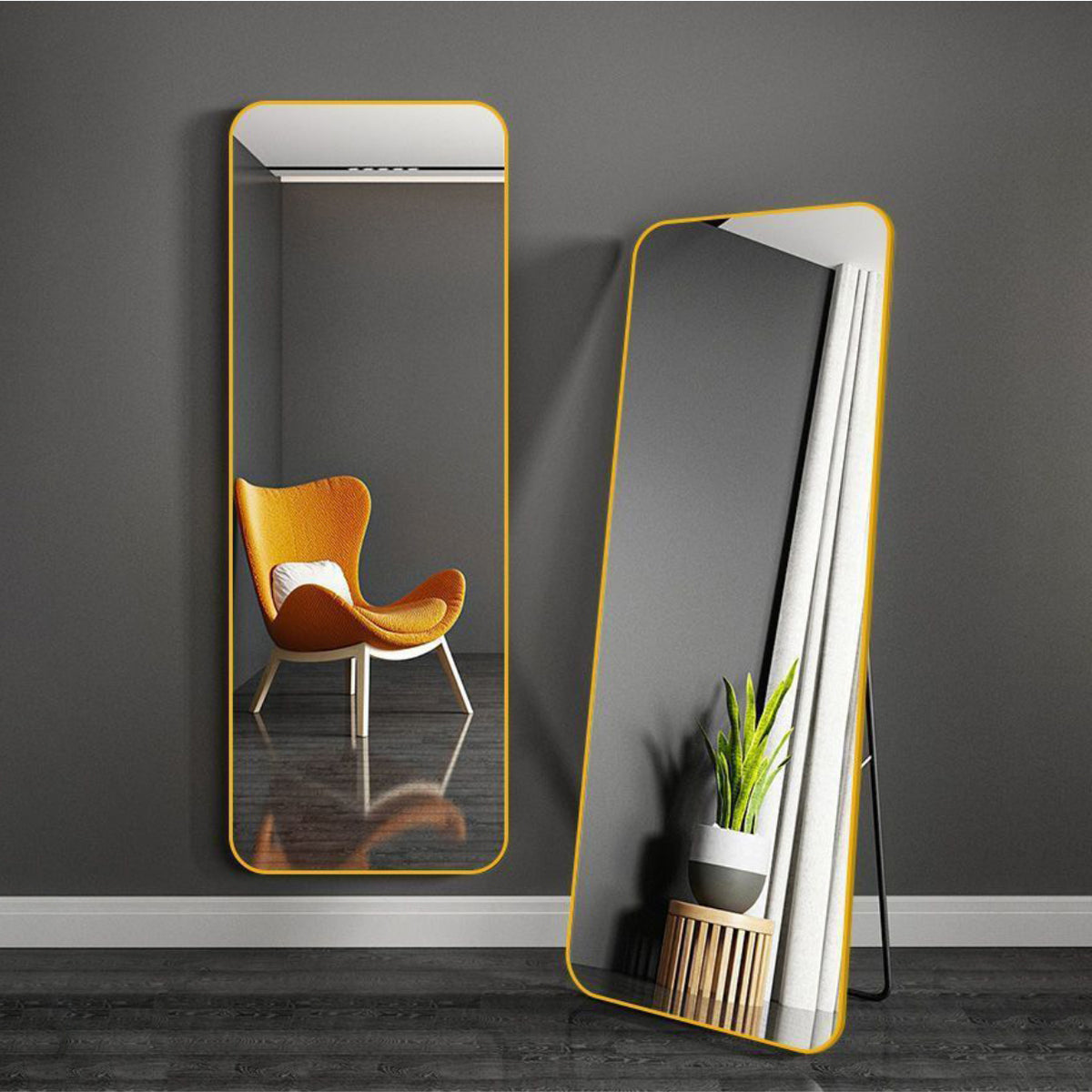 Standing Dress Mirror Gold 155*45