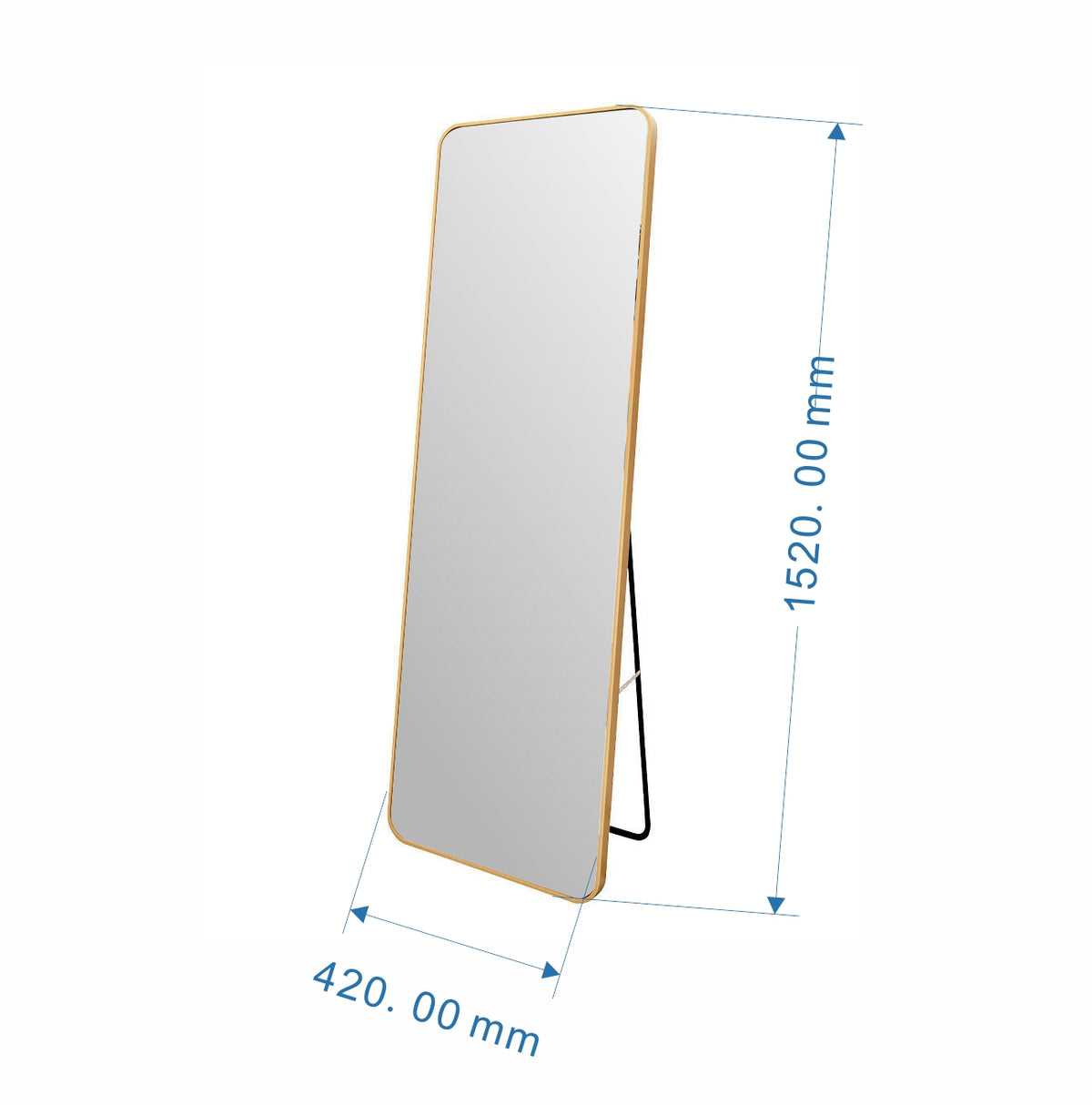 Standing Dress Mirror Gold 155*45