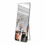 Free-standing or Wall-Mount Glass Mirror 966SB Black