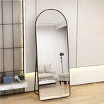 Freestanding or Wall Mounted Arch Mirror 967AB Black