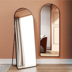 Freestanding or Wall Mounted Arch Mirror 967AB Black