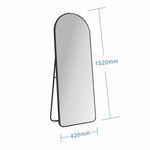 Freestanding or Wall Mounted Arch Mirror 967AB Black