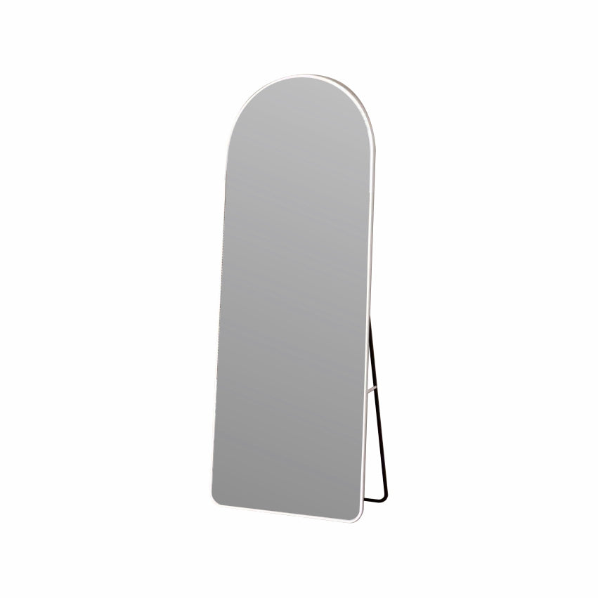 IFEEL Freestanding or Wall Mounted Arch Mirror White Aluminum Alloy Frame