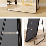 Freestanding or wall mounted arch mirror 967AB Black