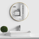 Modern Round Wall Mirror Aluminium Frame 969RG - 60cm Gold