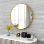 Modern Round Wall Mirror Aluminium Frame 969RG - 60cm Gold