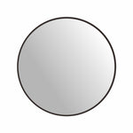 Modern Round Wall Mirror Aluminium Frame 969RB - 60cm Black