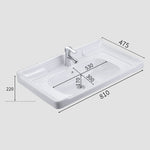 White Ceramic Moulded Classic Bathroom Basin Large