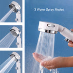 White Chrome 3-Function Setting Hand Shower