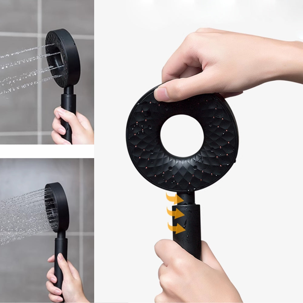 Ultra Modern Black 3-Function Setting Hand Shower