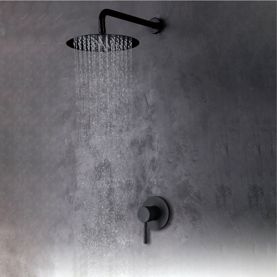 Black shower & and shower Arm & shower mixer A811B-A Set